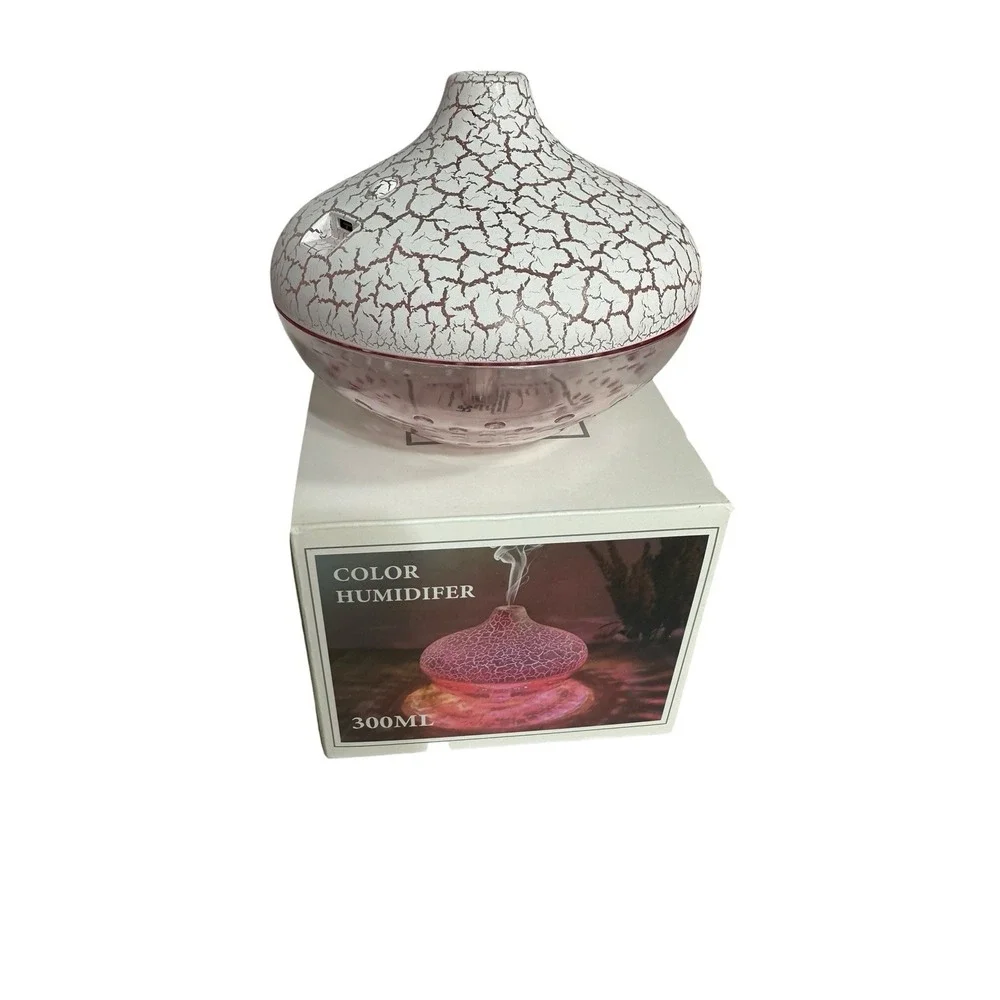 color humdifer 300 ml essential oil diffuser pink and white‎